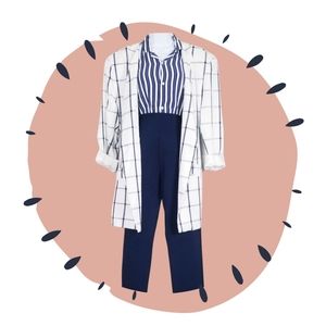 Vintage Chad Stevens Ltd. Grid Patter Blazer Jacket